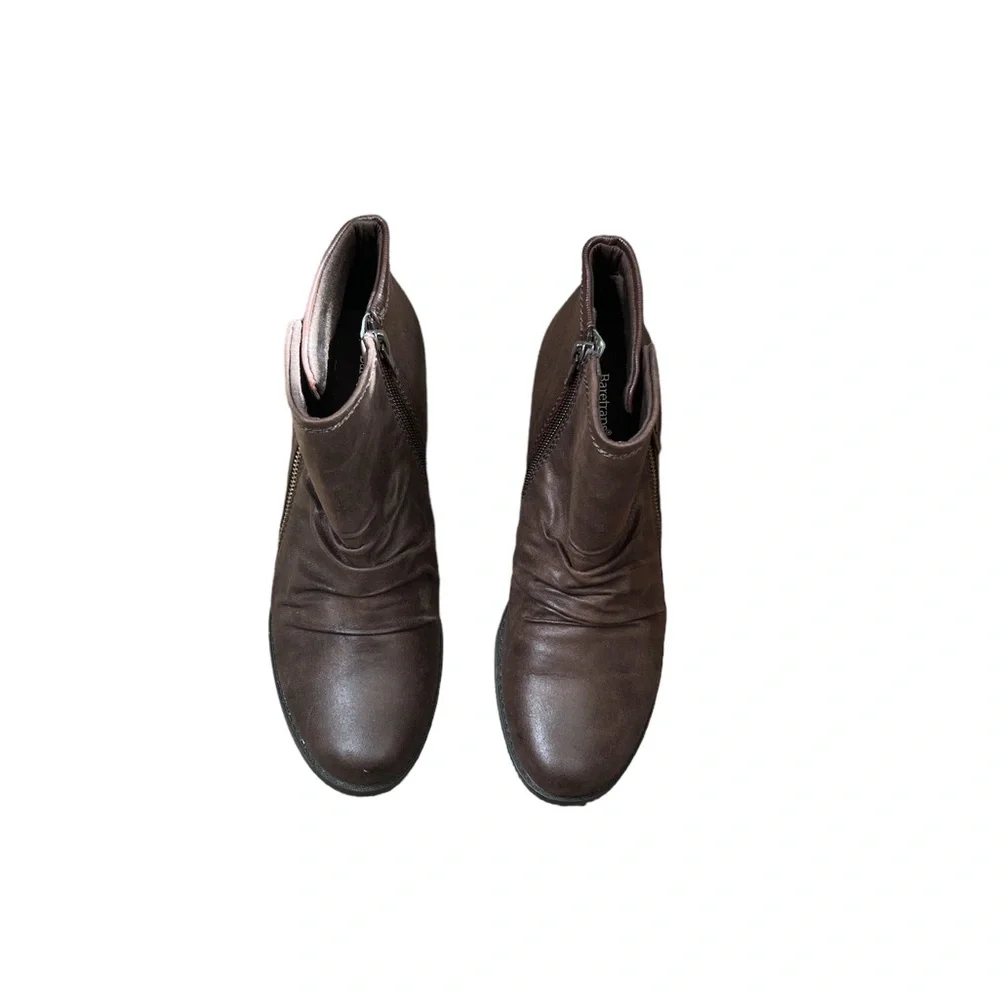 Baretraps Women’s Rodin Ankle Boots Brown Zip Side Booties‎ Size 8.5M